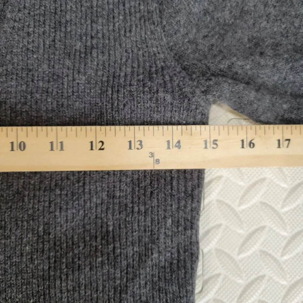 Allsaints Womens Sweater Size 4 Charcoal Gray Agari Jumper Lambswool‎ Angora